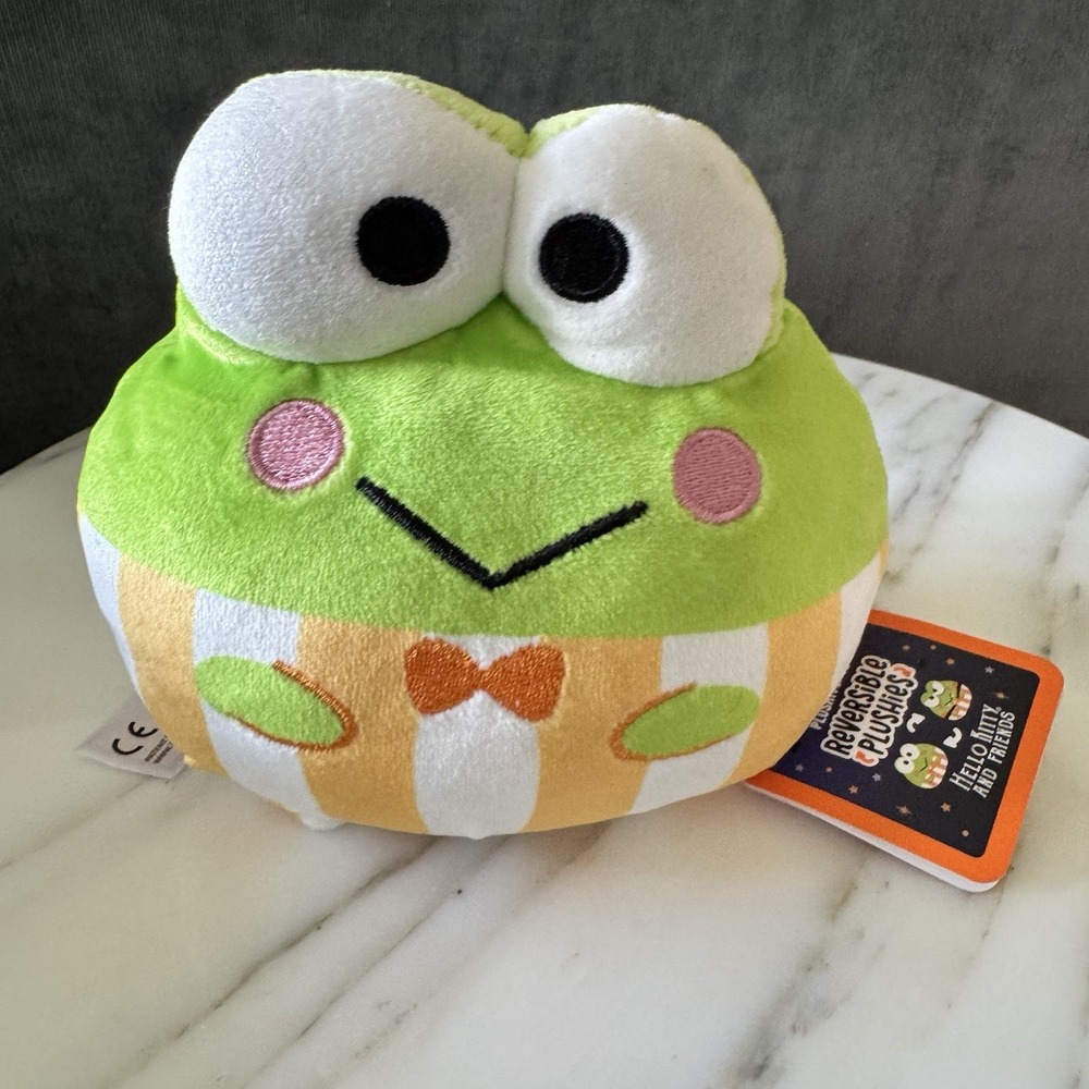 Plushverse Reversible Keroppi Frog 4" Hello Kitty And Friends Plush Sanrio
